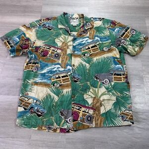 Diamond Head Sportswear Shirt Mens Medium Woody Hawaiian Short Sleeve Button Up
